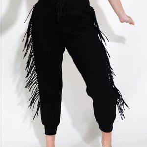 Kittenish OG Black Fringe Joggers